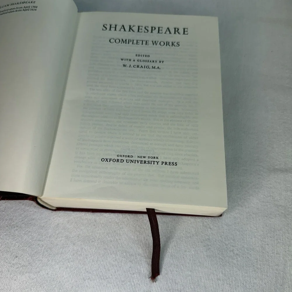 The Complete Works of Shakespeare Oxford University Press Great Britain